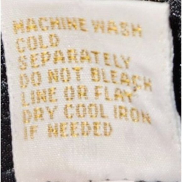 VTG Victorias Secret Lingerie Gold Label 90s Sz M Black Satin Chemise Nightie - Picture 8 of 9